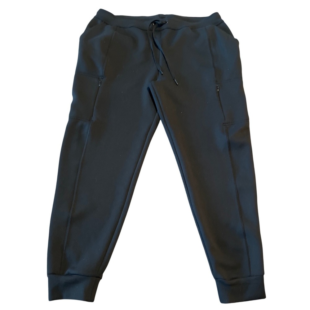 32 Degrees Heat  Black Tech Fleece Joggers‎ Pants Drawstring Pockets L T2515790